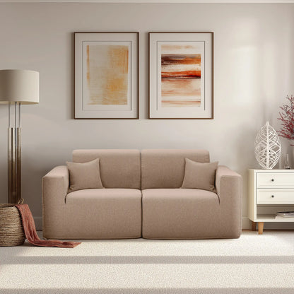 Deko Living 2 Piece Seating Brown Compressed Foam Sectional Sofa  - CIF50117SET