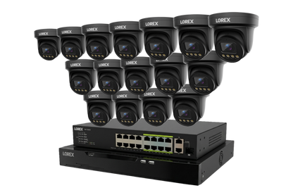 Lorex Connect X Series 4K 32-Channel Wired NVR System with X3 Turret Security Cameras - 8TB - CNX3-TB16-32CH8T