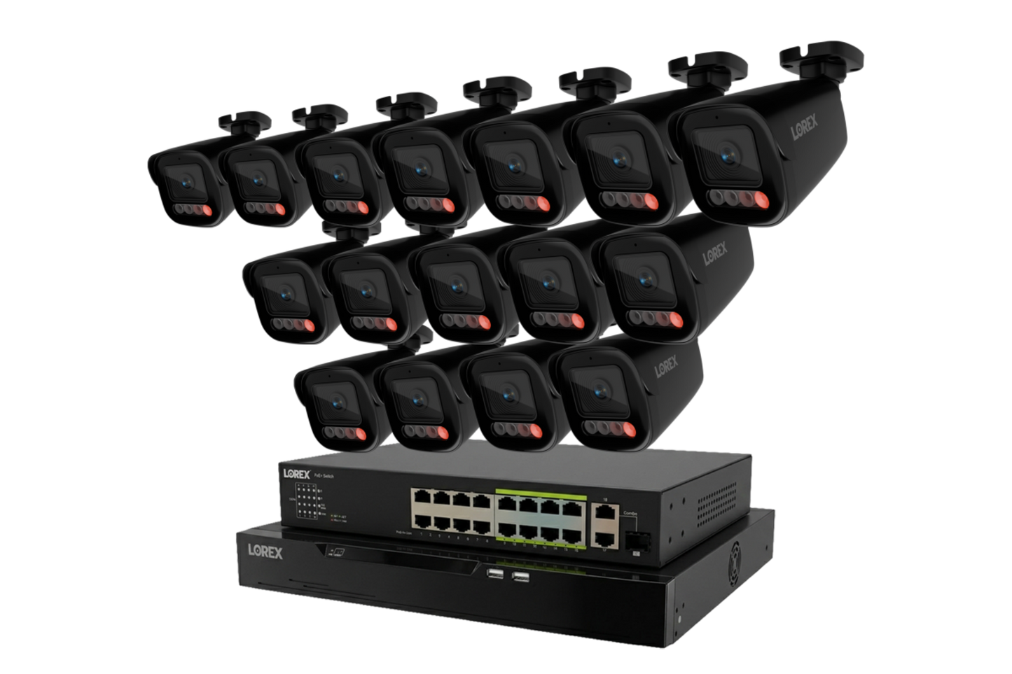 Lorex Connect X Series 4K 32-Channel Wired NVR System with X5 Bullet Security Cameras - 8TB - CNX5-BB16-32CH8T
