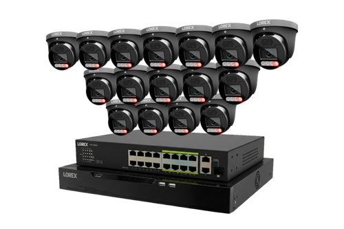 Lorex Connect X Series 4K 32-Channel Wired NVR System with X5 Turret Security Cameras - 8TB - CNX5-TB16-32CH8T