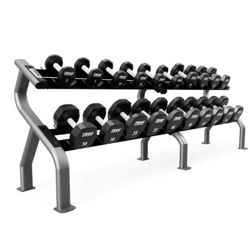TROY COMMPAC-TSDU100 Urethane Dumbbell Set with Racks