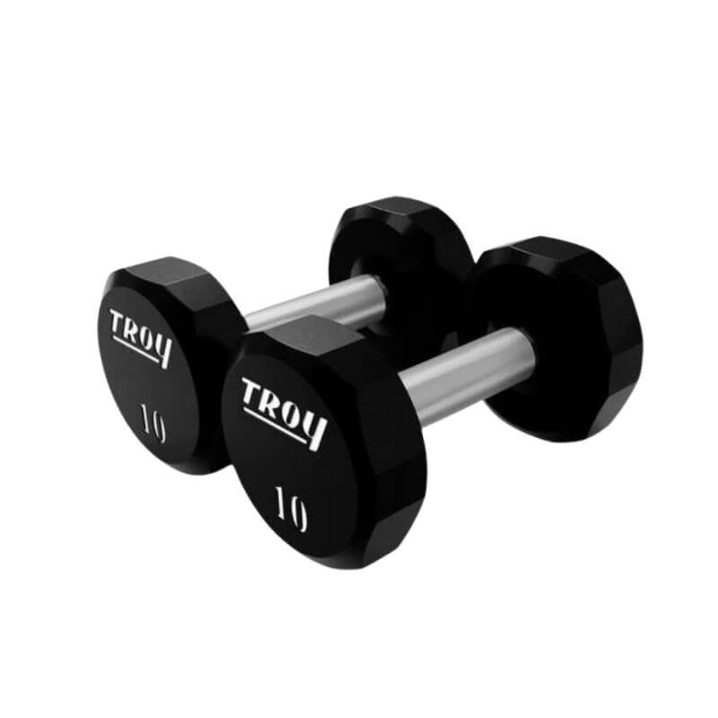 TROY COMMPAC-TSDU100 Urethane Dumbbell Set with Racks