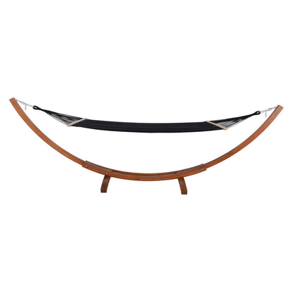 Deko Living Outdoor Cedar Wood Hammock with Black Textilene Fabric  - COP20208BLK