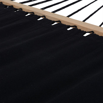 Deko Living Outdoor Cedar Wood Hammock with Black Textilene Fabric  - COP20208BLK