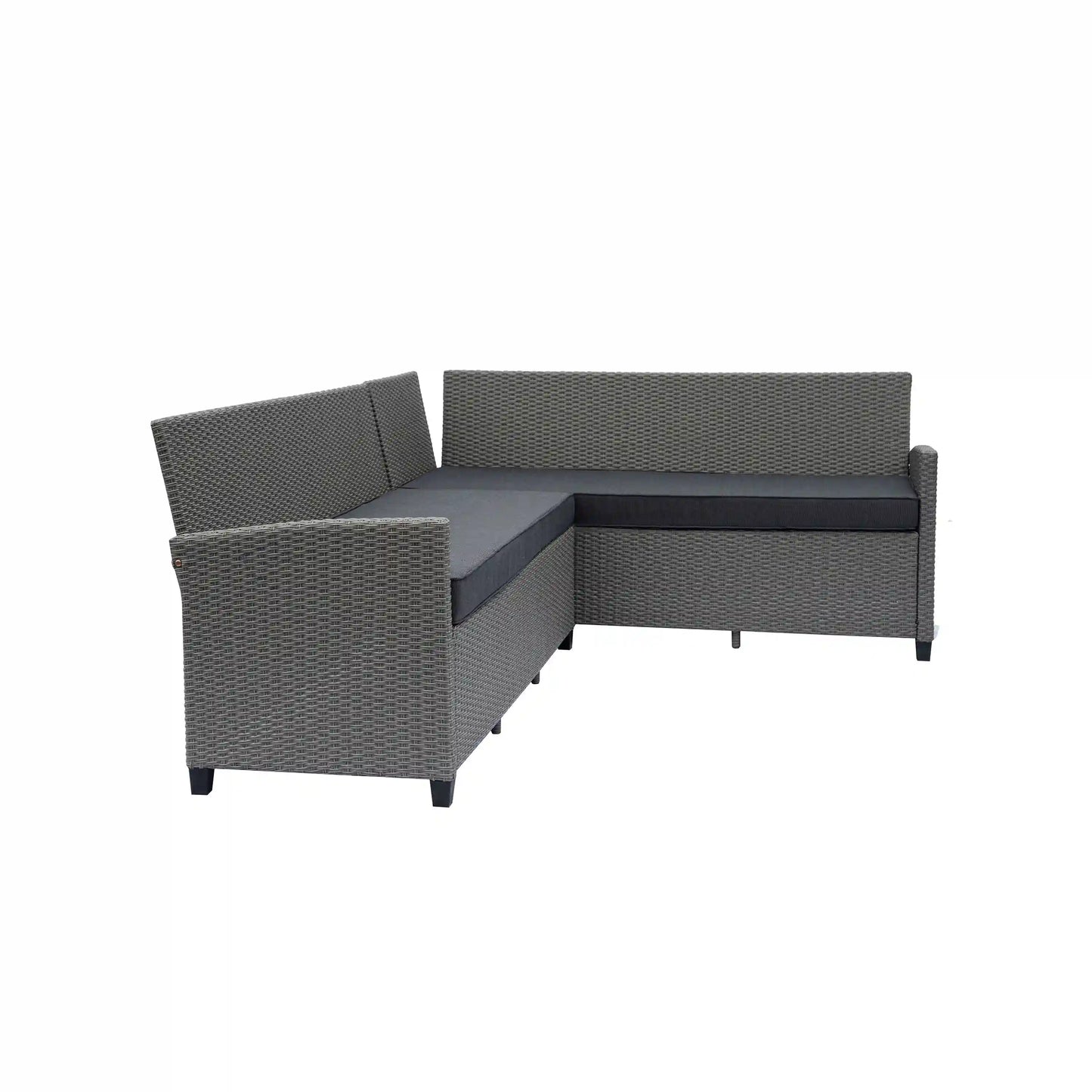 Deko Living Outdoor Wicker Patio Sectional Sofa & Ottoman Set with Table  - COP30006