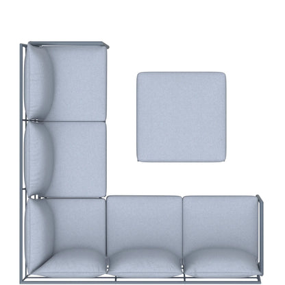 Deko Living 5 Piece Seating Outdoor Gray Sofa and Ottoman Set  - COP30015