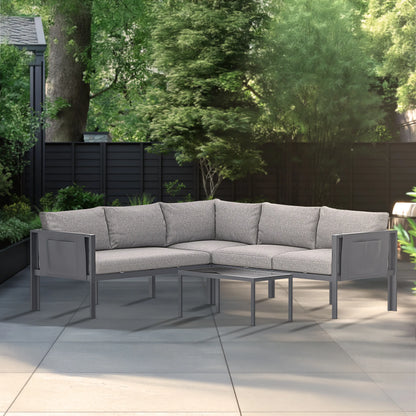 Deko Living 5 Piece Seating Outdoor Gray Sofa and Table Set  - COP30016