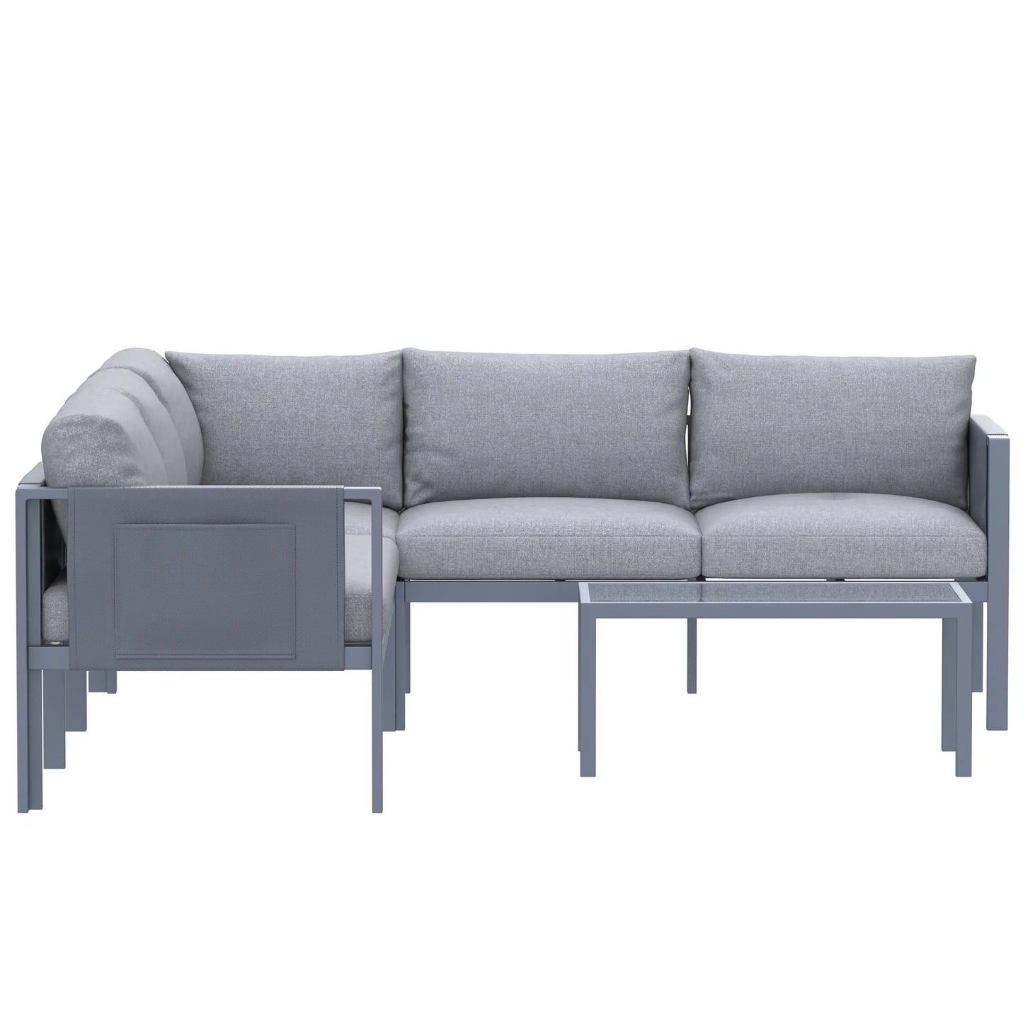 Deko Living 5 Piece Seating Outdoor Gray Sofa and Table Set  - COP30016