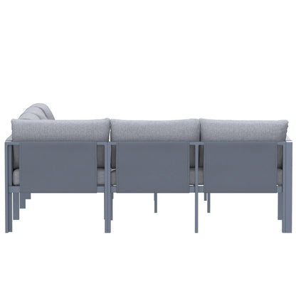 Deko Living 5 Piece Seating Outdoor Gray Sofa and Table Set  - COP30016