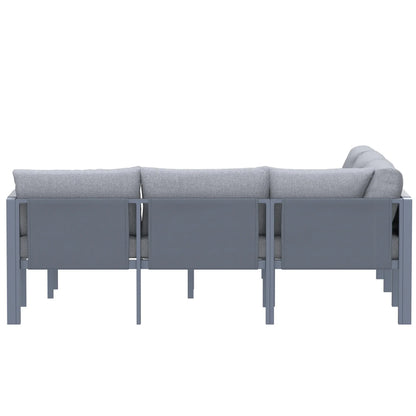 Deko Living 5 Piece Seating Outdoor Gray Sofa and Table Set  - COP30016