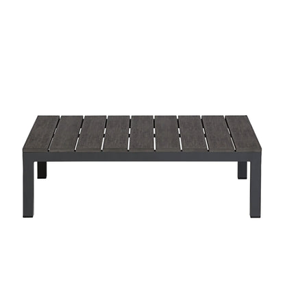 Deko Living 4 Piece Seating Gray Outdoor Compressed Foam Sectional Sofas and Ottoman Set  - COP30017