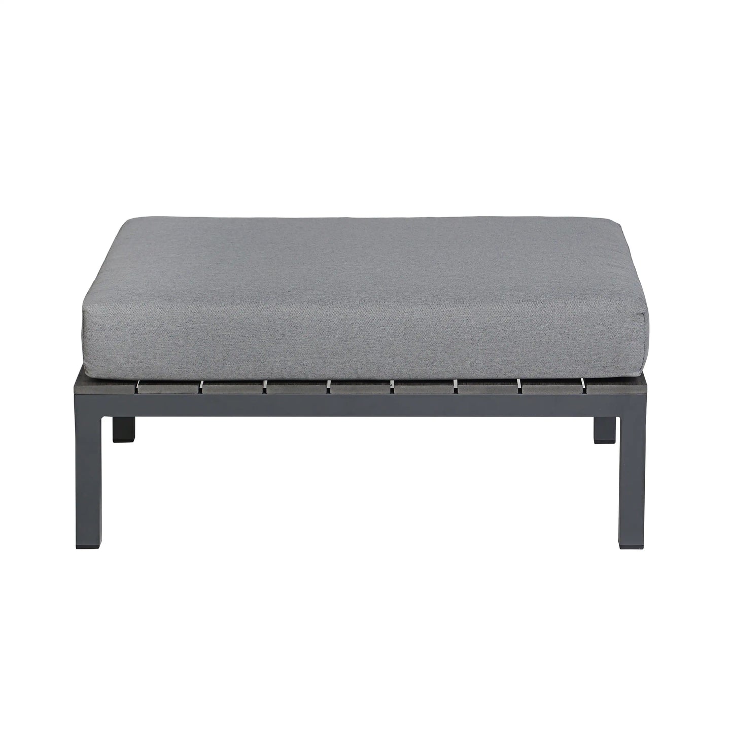 Deko Living 4 Piece Seating Gray Outdoor Compressed Foam Sectional Sofas and Ottoman Set  - COP30017