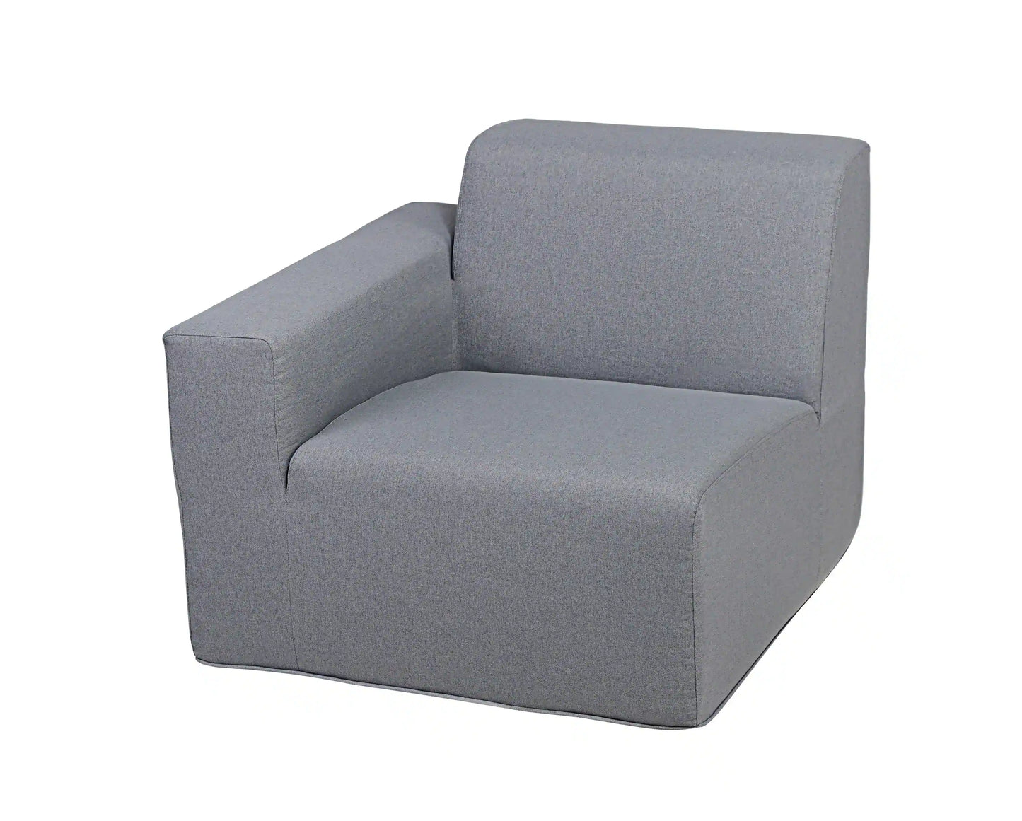 Deko Living 4 Piece Seating Gray Outdoor Compressed Foam Sectional Sofas and Ottoman Set  - COP30017
