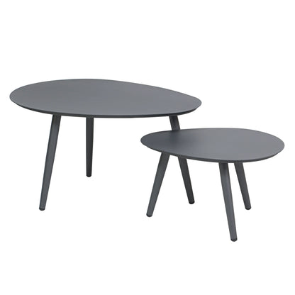Deko Living 4 Piece Gray Outdoor Compressed Foam Sectional Sofa Lounger and Table Set  - COP30018