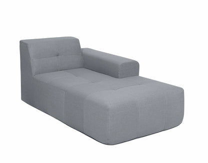 Deko Living 4 Piece Gray Outdoor Compressed Foam Sectional Sofa Lounger and Table Set  - COP30018
