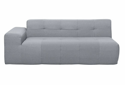 Deko Living 4 Piece Gray Outdoor Compressed Foam Sectional Sofa Lounger and Table Set  - COP30018