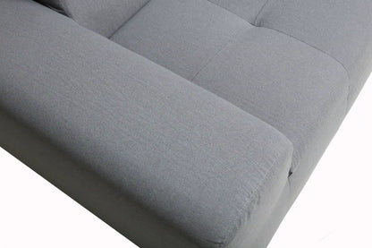 Deko Living 4 Piece Gray Outdoor Compressed Foam Sectional Sofa Lounger and Table Set  - COP30018