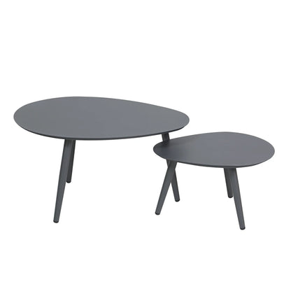 Deko Living 5 Piece Gray Outdoor Compressed Foam Loveseat Sofa Chairs and Table Set  - COP30019