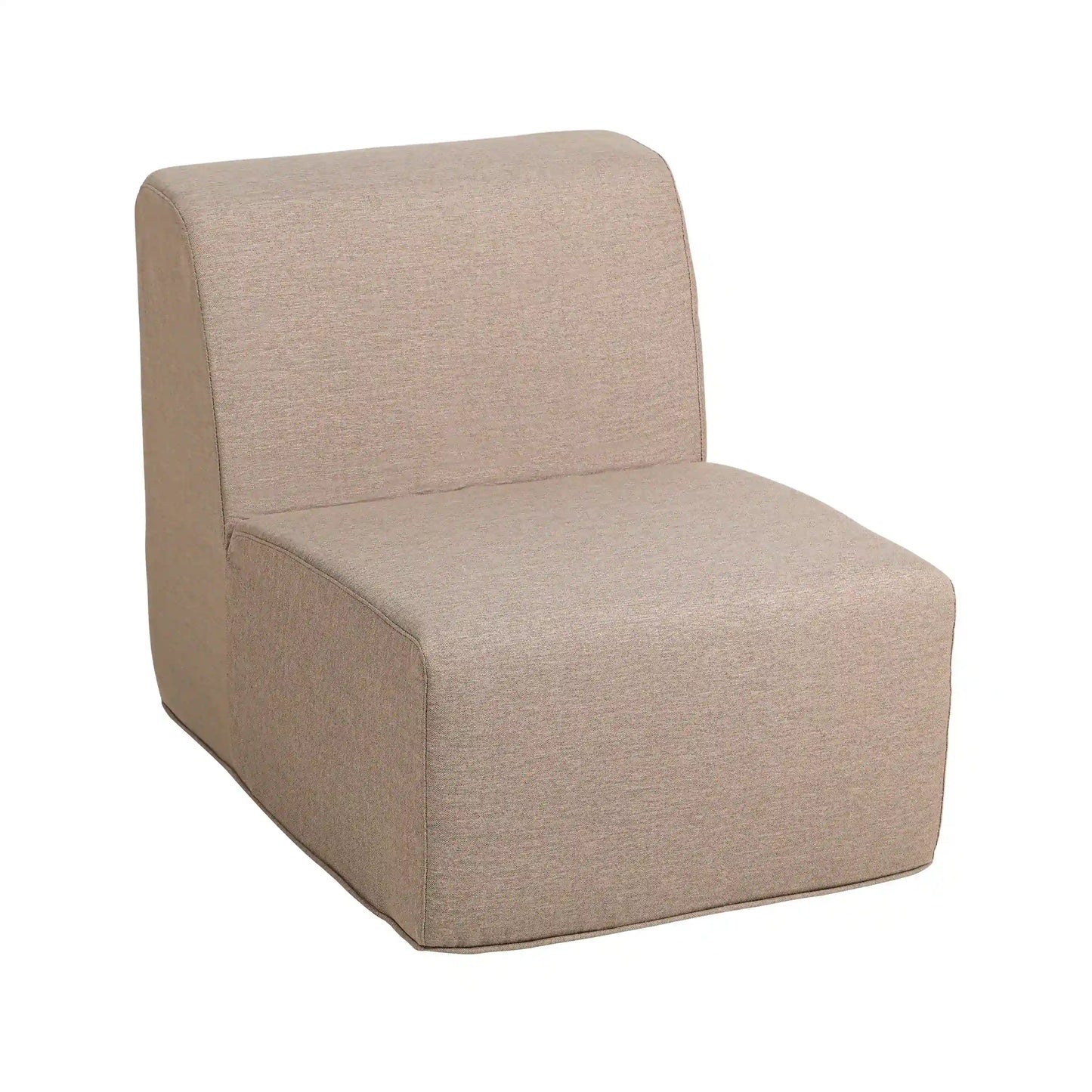 Deko Living 4 Piece Seating Brown Outdoor Compressed Foam Sectional Sofas and Ottoman Set  - COP30117