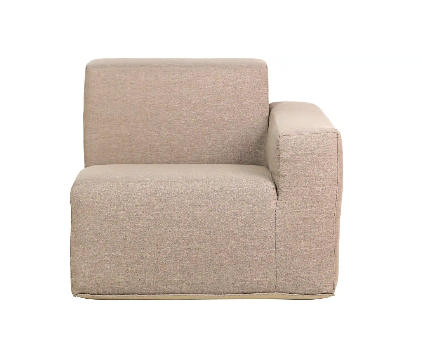 Deko Living 4 Piece Seating Brown Outdoor Compressed Foam Sectional Sofas and Ottoman Set  - COP30117