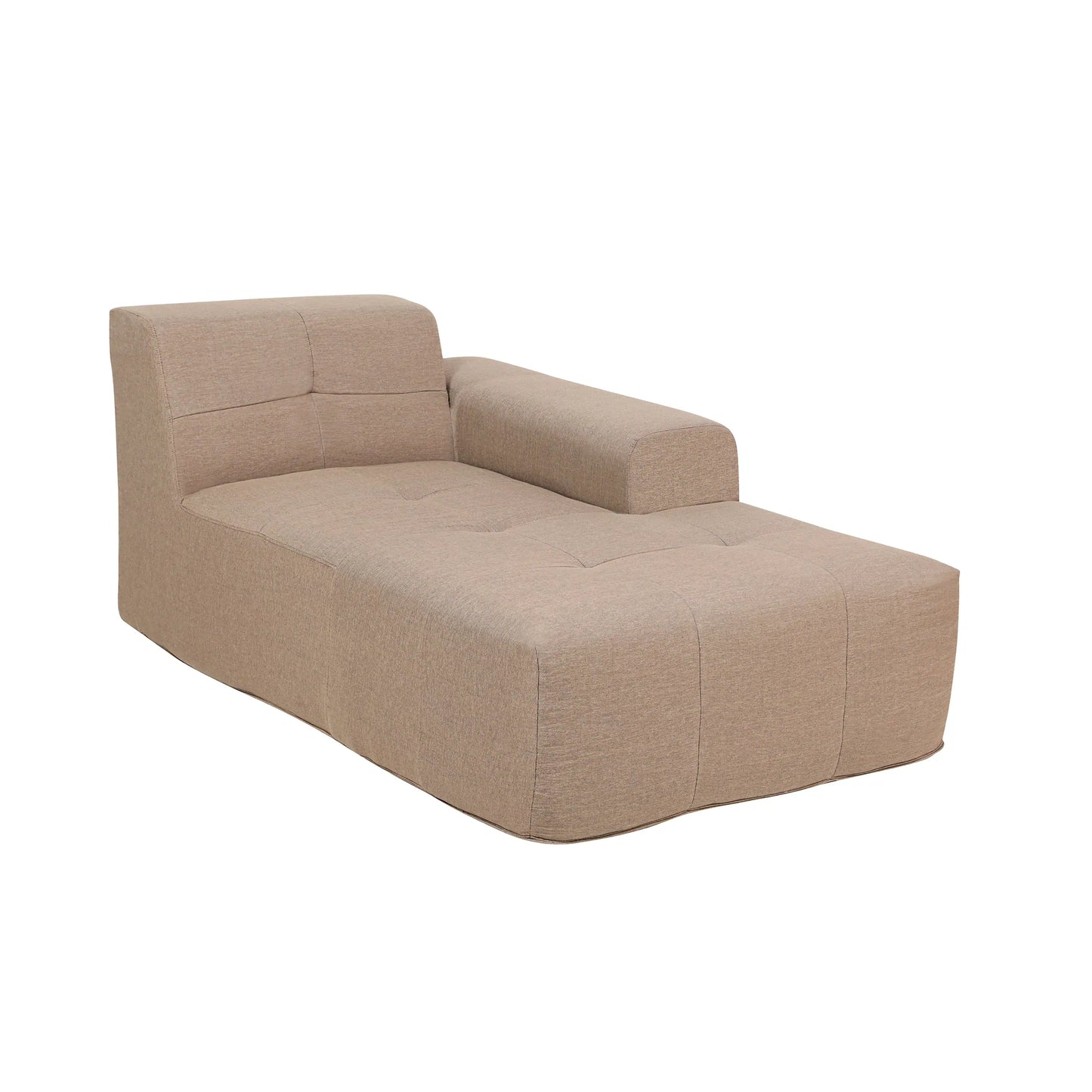 Deko Living 4 Piece Brown Outdoor Compressed Foam Sectional Sofa Lounger and Table Set  - COP30118