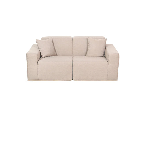 Deko Living 2 Piece Seating Beige Outdoor Compressed Foam Sectional Sofas  - COP30217SET