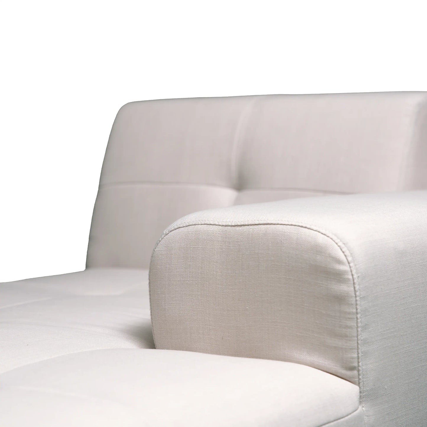 Deko Living 4 Piece Beige Outdoor Compressed Foam Sectional Sofa Lounger and Table Set  - COP30218