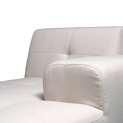 Deko Living 4 Piece Beige Outdoor Compressed Foam Sectional Sofa Lounger and Table Set  - COP30218