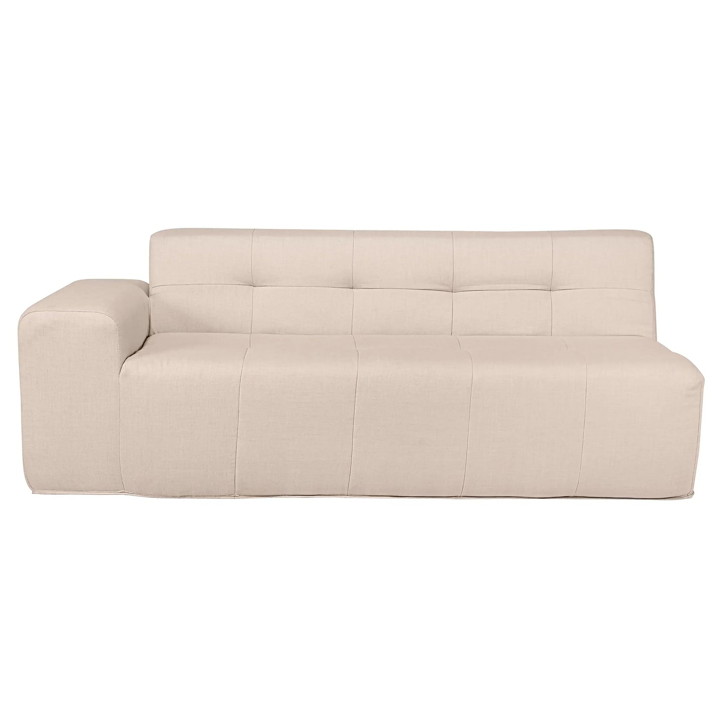 Deko Living 4 Piece Beige Outdoor Compressed Foam Sectional Sofa Lounger and Table Set  - COP30218