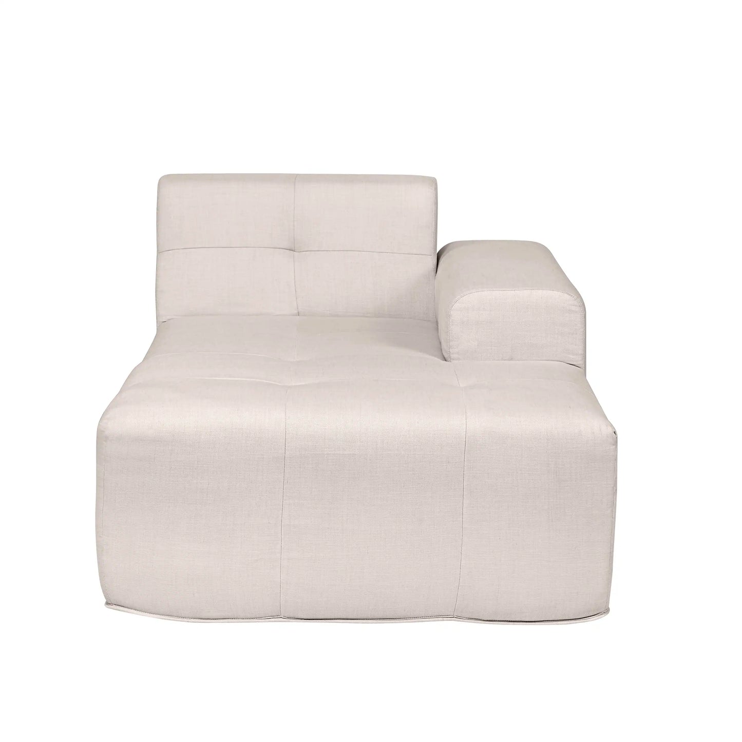 Deko Living 4 Piece Beige Outdoor Compressed Foam Sectional Sofa Lounger and Table Set  - COP30218