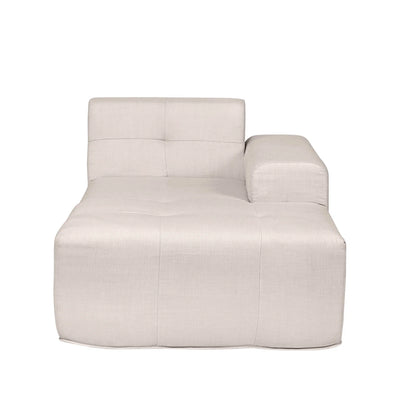 Deko Living 4 Piece Beige Outdoor Compressed Foam Sectional Sofa Lounger and Table Set  - COP30218