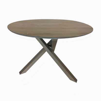 Deko Living 4 Piece Seating Champagne Outdoor Aluminum Round Patio Dining Table and Stackable Chairs Set  - COP30804