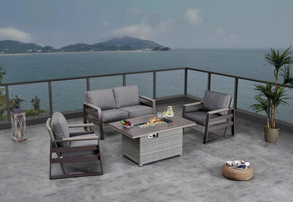 Deko Living Tricarico Outdoor Patio Set & Firepit  - COP30901
