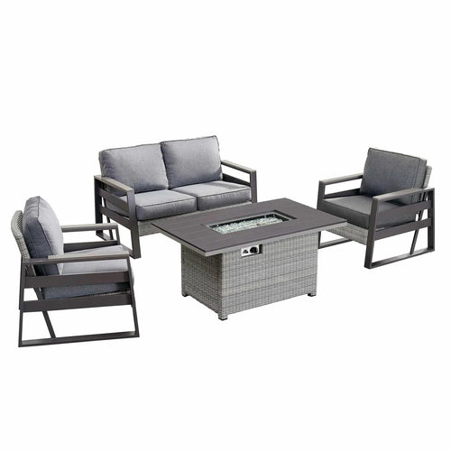 Deko Living Tricarico Outdoor Patio Set & Firepit  - COP30901