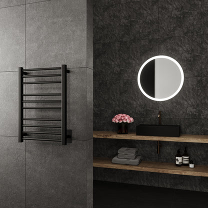 Paris Mirror Cronos Wall Mounted Electric Towel Warmer in Black - CRONBLK10