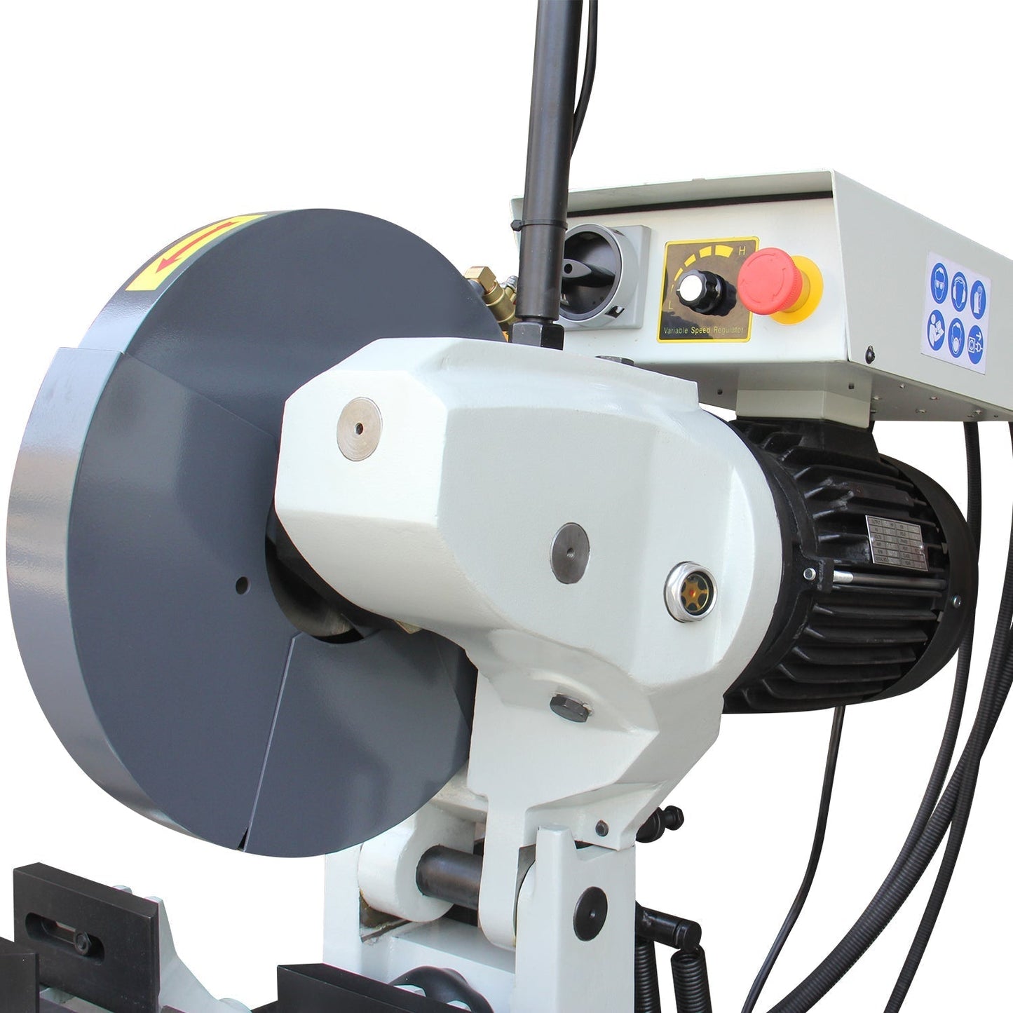 KAKA Industrial CS-14V Variable Cold Saw, 220V-1-Phase,Stepless speed,Double clamp structure,14" Blade Diameter Metal Cutting Cold Saw, Heavy Duty Swivel Head Floor Type Cutting Chop Saw - 188029