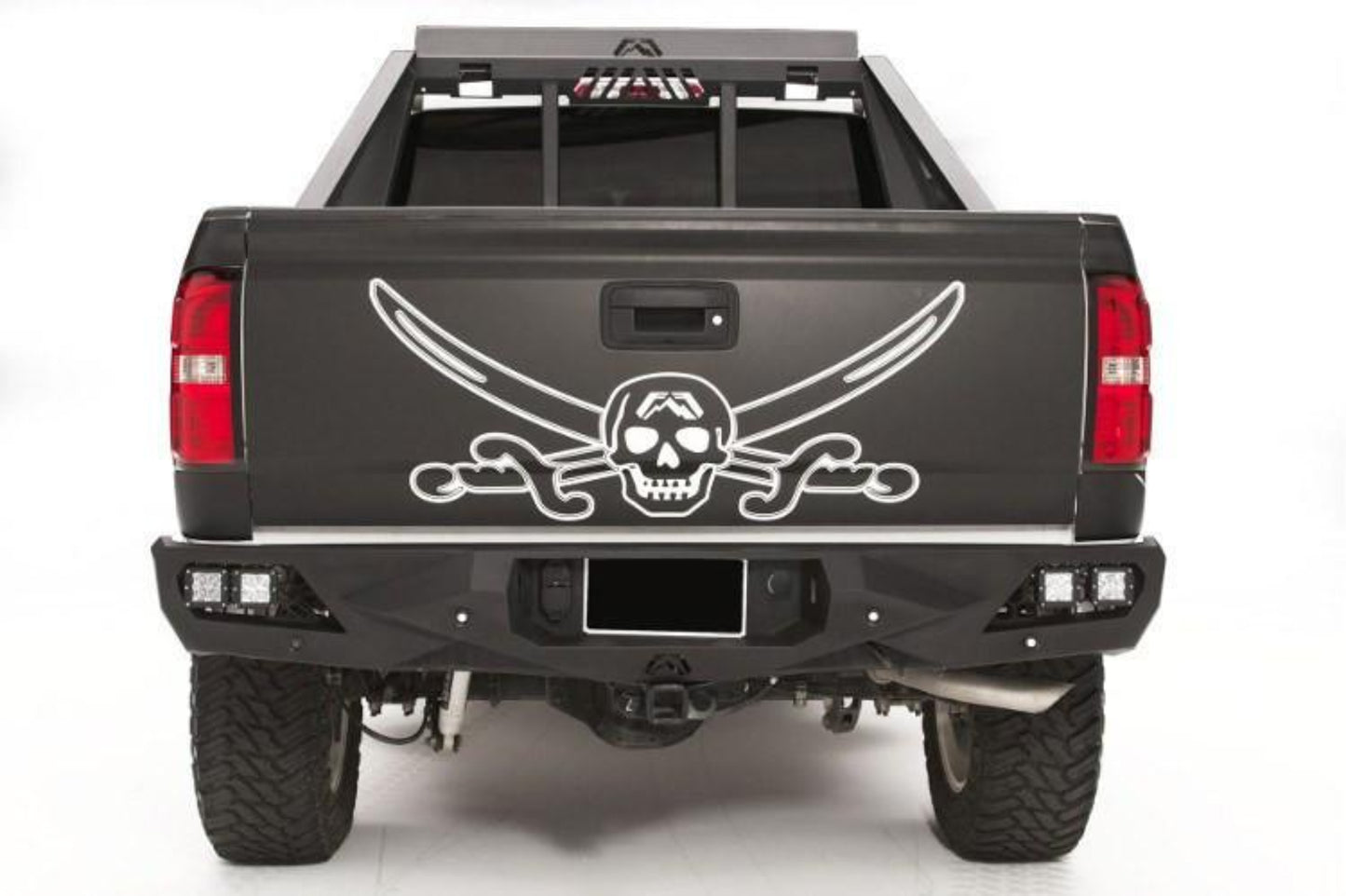 Fab Fours CS14-E3151-1 GMC Sierra 1500 2014-2018 Vengeance Rear Bumper with Sensor