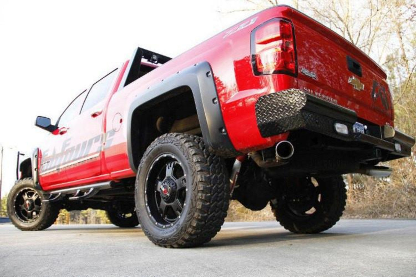 Fab Fours CS14-T3150-1 Chevy Silverado 1500 2014-2018 Black Steel Rear Bumper