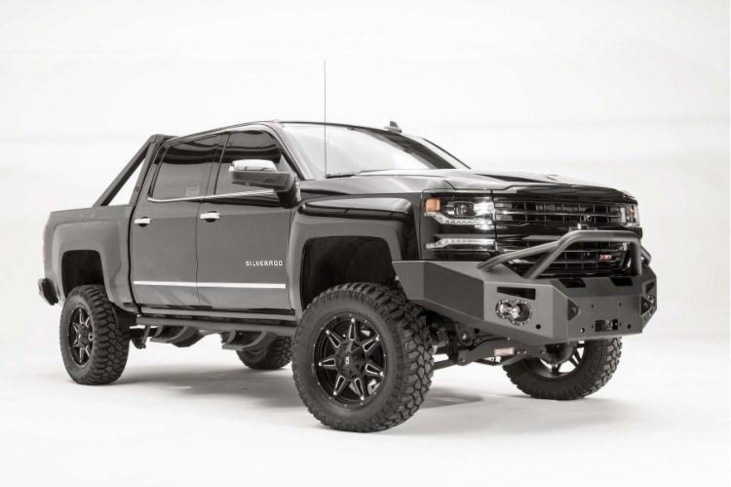 Fab Fours CS16-F3852-1 Chevy Silverado 1500 2016-2018 Premium Front Bumper Winch Ready with Pre-Runner Guard