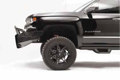 Fab Fours CS16-K3862-1 Chevy Silverado 1500 2016-2018 Black Steel Front Bumper Pre-Runner Guard with Tow Hooks