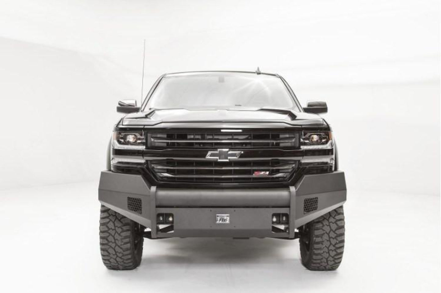 Fab Fours CS16-R3861-1 Chevy Silverado 1500 2016-2018 Black Steel Elite Front Bumper No Guard with Tow Hooks