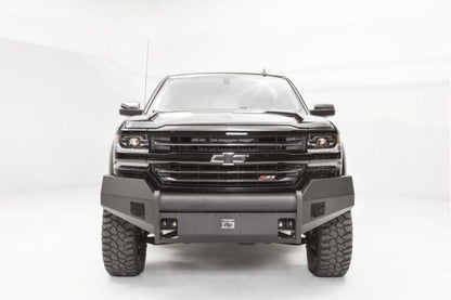 Fab Fours CS16-R3861-1 Chevy Silverado 1500 2016-2018 Black Steel Elite Front Bumper No Guard with Tow Hooks