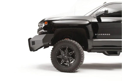 Fab Fours CS16-R3861-1 Chevy Silverado 1500 2016-2018 Black Steel Elite Front Bumper No Guard with Tow Hooks