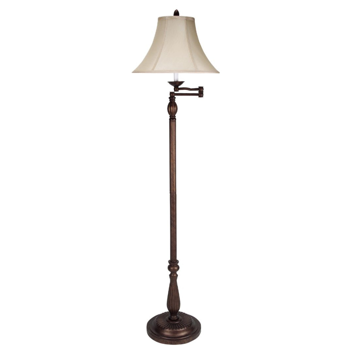 Cal Lighting 3-Way Swing Arm Floor Lamp in Antique Rust - BO-581SWFL