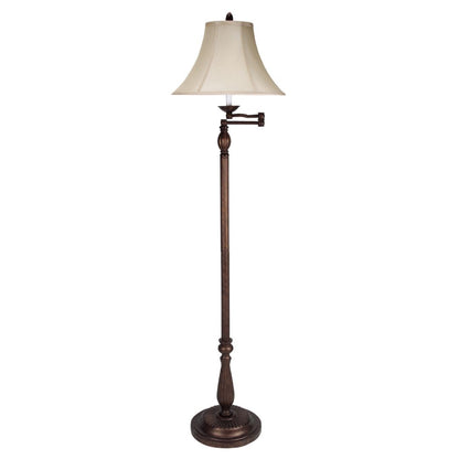 Cal Lighting 3-Way Swing Arm Floor Lamp in Antique Rust - BO-581SWFL