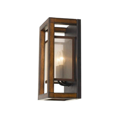 Cal Lighting 2-Light Rubber Wood Wall Sconce with Organza Shade - WL-3536-2