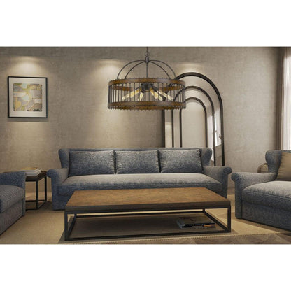 Cal Lighting Cantania 6-Light Metal Circular Cage Pendant Light - FX-3700-6L