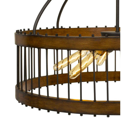 Cal Lighting Cantania 6-Light Metal Circular Cage Pendant Light - FX-3700-6L