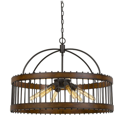 Cal Lighting Cantania 6-Light Metal Circular Cage Pendant Light - FX-3700-6L