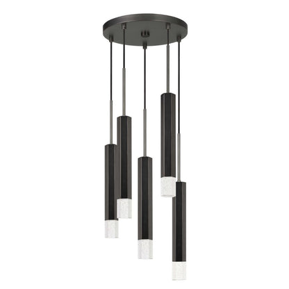 Cal Lighting Troy LED Dimmable 5-Light Pendant with Glass Diffuser - FX-3723-5P-BS